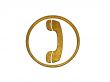 3D Golden Telephone Sign