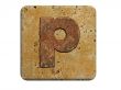 3d Letter a in stone, on a white isolated background. 