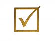 3d golden checkbox.