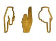 3d golden hands