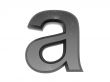 3d alphabet a in metal, on a white isolated background. 