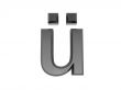 3d alphabet a in metal, on a white isolated background. 