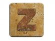 3d Letter a in stone, on a white isolated background. UPPERCASE 