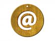 Golden 3d at email symbol