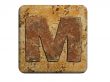3d Letter a in stone, on a white isolated background. UPPERCASE 
