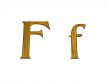 one letter of golden alphabet