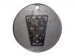 3d monster mythology, in metal medallion on a white isolated background.