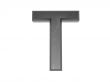 3d alphabet a in metal, on a white isolated background. 