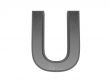 3d alphabet a in metal, on a white isolated background. 