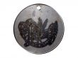 3d monster mythology, in metal medallion on a white isolated background.