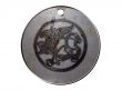 3d monster mythology, in metal medallion on a white isolated background.