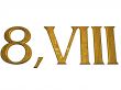 3d golden normal numbers and with Roman numeral 