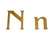 one letter of golden alphabet