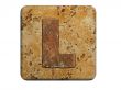 3d Letter a in stone, on a white isolated background. UPPERCASE 
