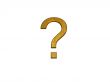 3d Golden Question Mark