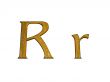 One letter of golden alphabet