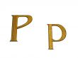One letter of golden alphabet