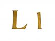 One letter of golden alphabet