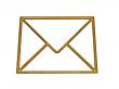 3d golden mail sign