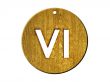3d golden roman numeral 