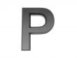 3d alphabet a in metal, on a white isolated background. 