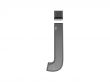 3d alphabet a in metal, on a white isolated background. 