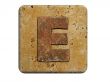 3d Letter a in stone, on a white isolated background. UPPERCASE 