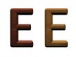 one letter of wooden alphabet.