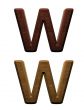 one letter of wooden alphabet.
