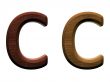 one letter of wooden alphabet.