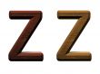 one letter of wooden alphabet. 