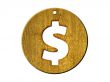 3d golden dollar sign