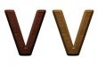 one letter of wooden alphabet.