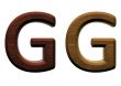 one letter of wooden alphabet.