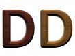 one letter of wooden alphabet.