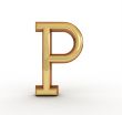 One letter of golden alphabet 