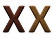 one letter of wooden alphabet.
