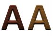 one letter of wooden alphabet. 