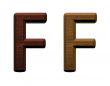one letter of wooden alphabet.