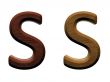 one letter of wooden alphabet.