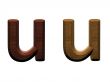 one letter of wooden alphabet.
