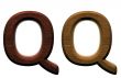 one letter of wooden alphabet.