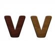 one letter of wooden alphabet.