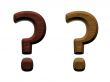 3d wooden question marks 