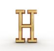 One letter of golden alphabet 