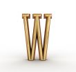 One letter of golden alphabet 