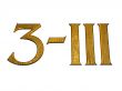 3d golden normal numbers and with Roman numeral 