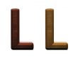 one letter of wooden alphabet. 