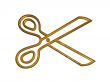 3d golden scissors symbol