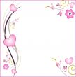 floral and hearts background